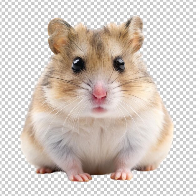 a small hamster on transparent background