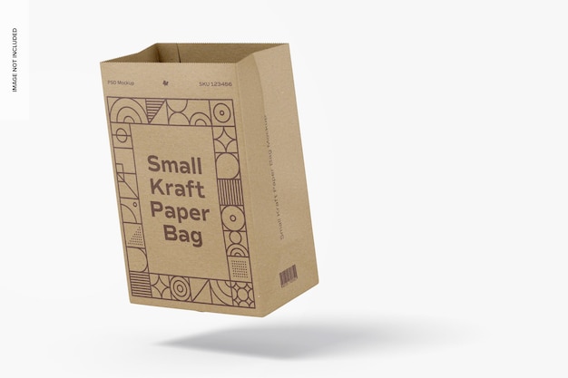 Small Kraft Paper Bags Mockup