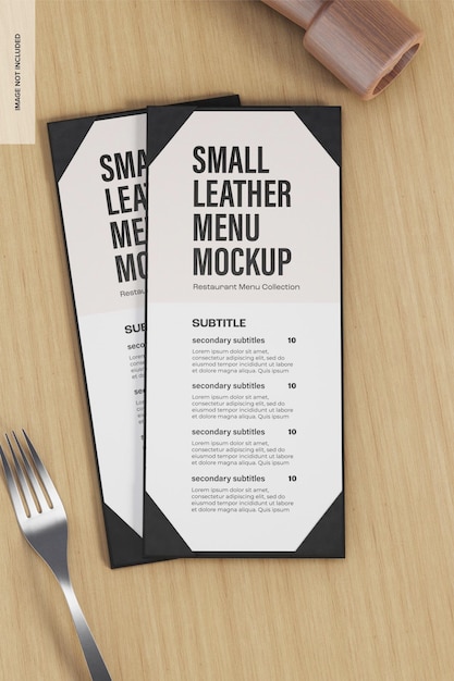 Small Leather Menus Mockup