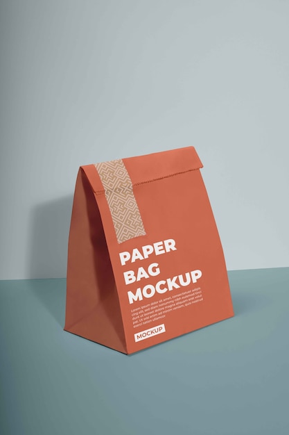 Small paper bag mockup