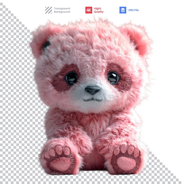 Small Pink Teddy Bear With Big Eyes