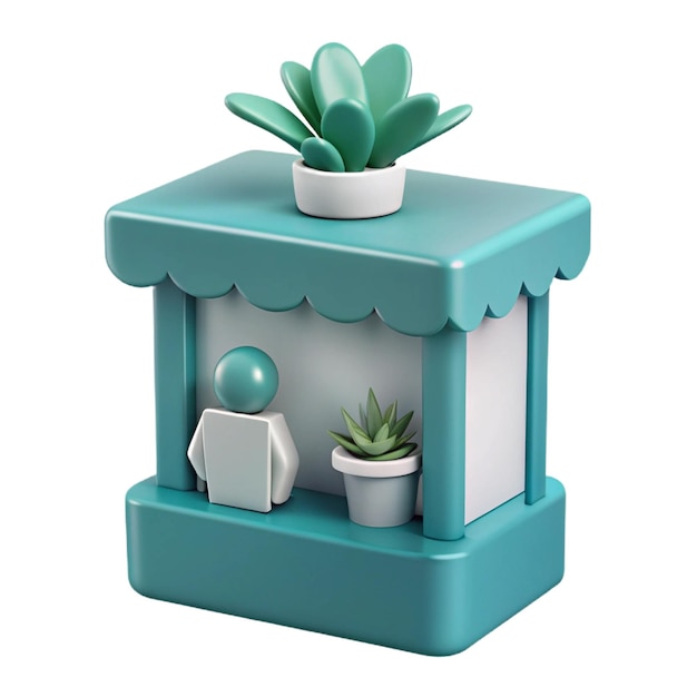 a small plant stand with a pot on it