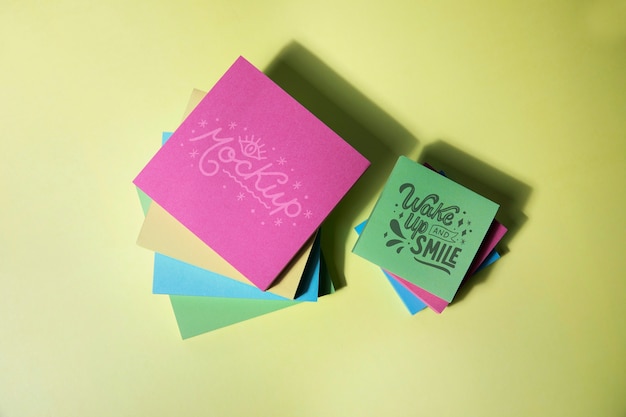 Small portable post it note mockup design