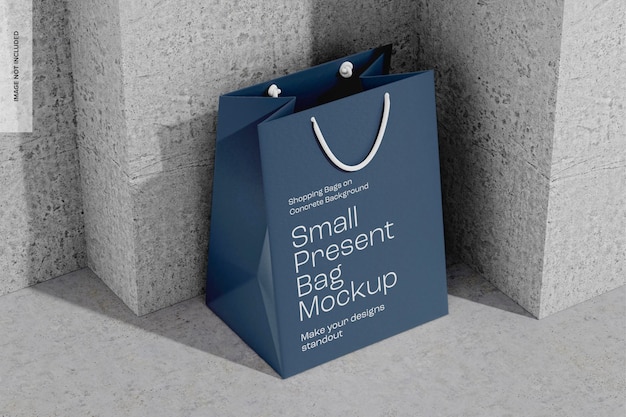 Small Present Bag Mockup Perspective