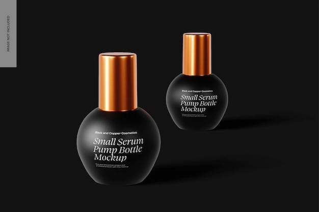 Small Serum Pump Bottles Mockup