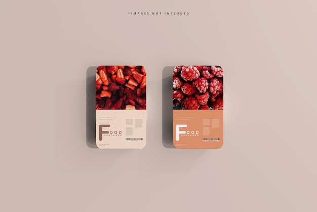 Small Size Food Container Mockup