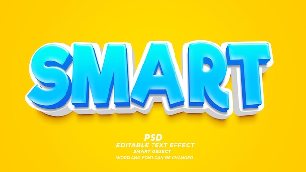 Smart 3d editable photoshop text effect style