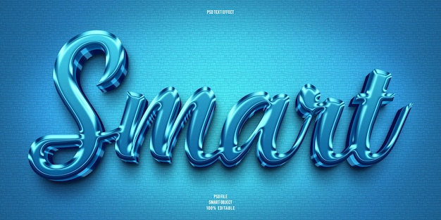 Smart 3D editable text effect