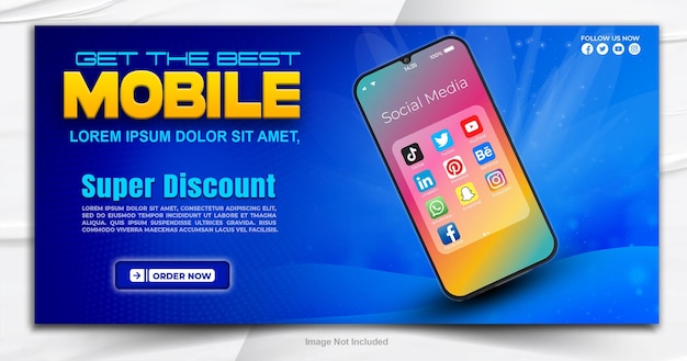 Smart Mobile Promotional banner design template