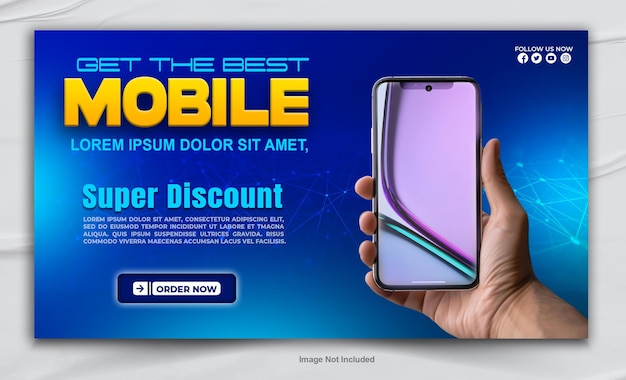 Smart Mobile Promotional banner design template