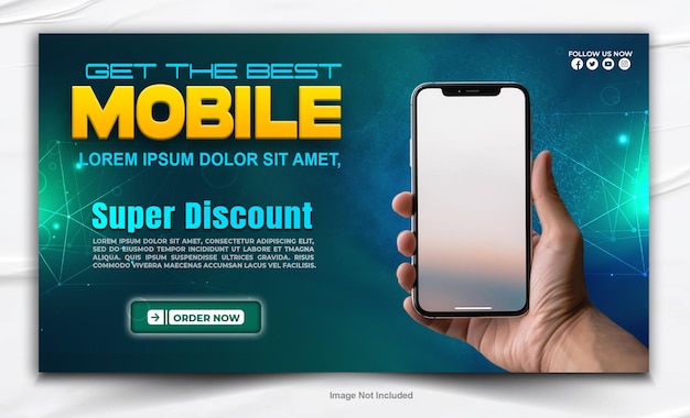 Smart Mobile Promotional banner design template