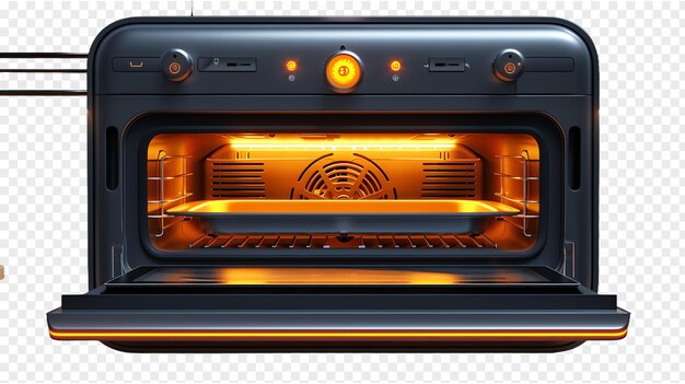 PSD smart oven illustration isolated on transparent background