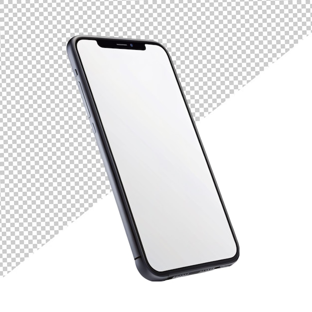 smart phone mockup on transparent background