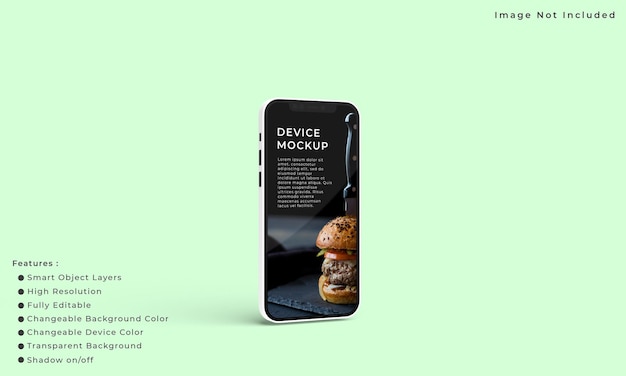 Smart phone and screen mockup for application interface presentation