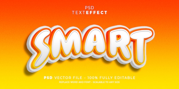 Smart text and font effect style editable template premium