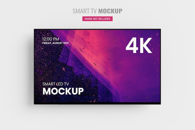 Smart tv mockup in 3d rendering