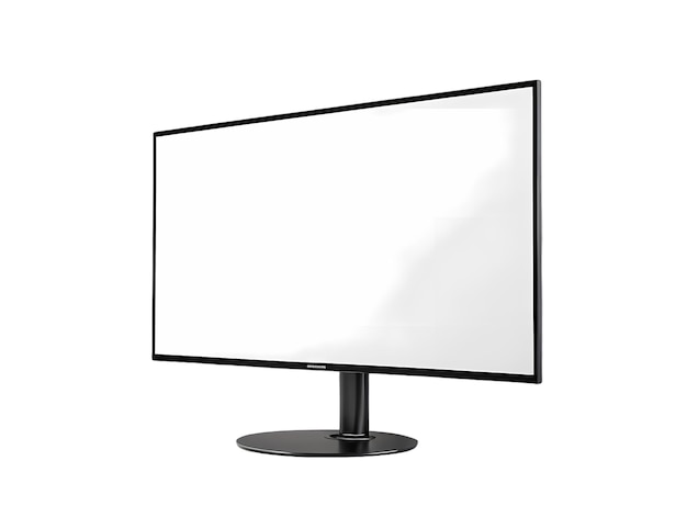 PSD smart tv monitor with blank screen isolated