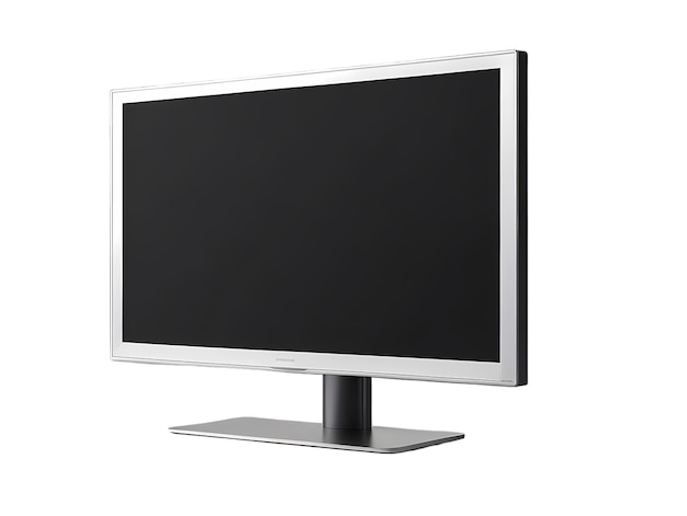 PSD smart tv monitor with blank screen isolated