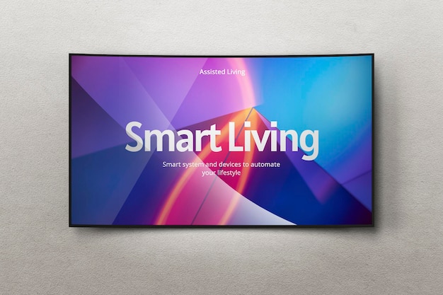 PSD smart tv screen mockup psd