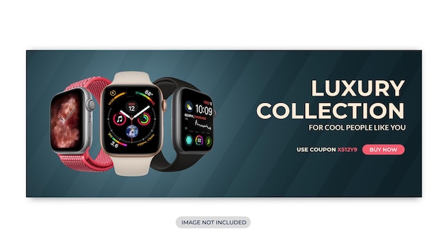 PSD smart watch product sale social media post facebook cover design