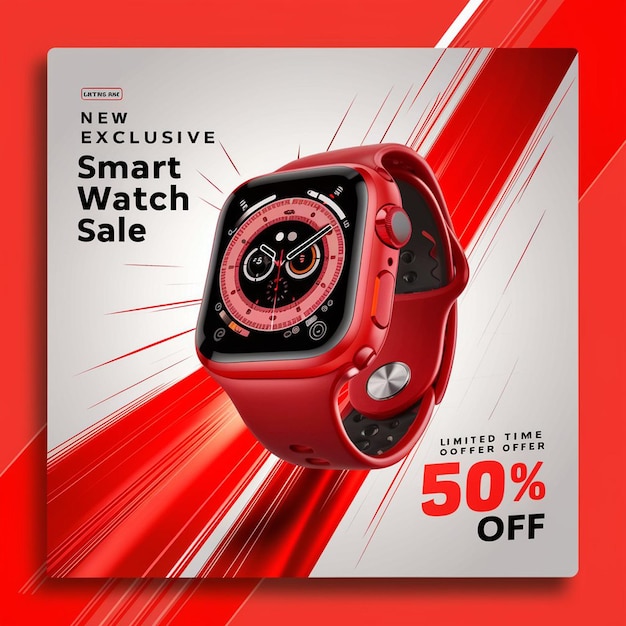 Smart Watch sale Social Media Instagram Post Template