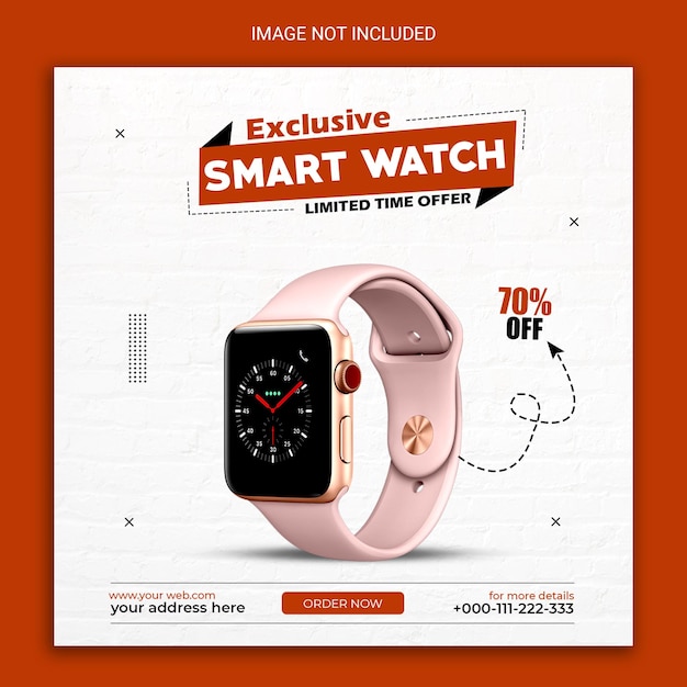 smart watch social media banner.