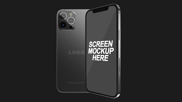 Smartphone Black Mockup PSD