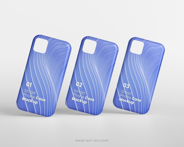 smartphone case mockup in 3d rendering