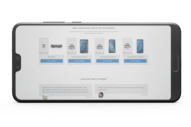 smartphone display mockup