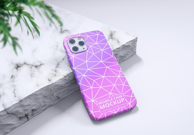 Smartphone isolated case realistic I phone back cover mockup