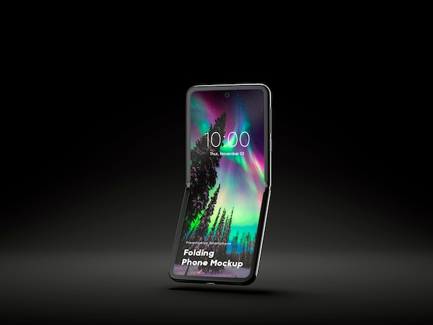 Smartphone mock-up  with flip design