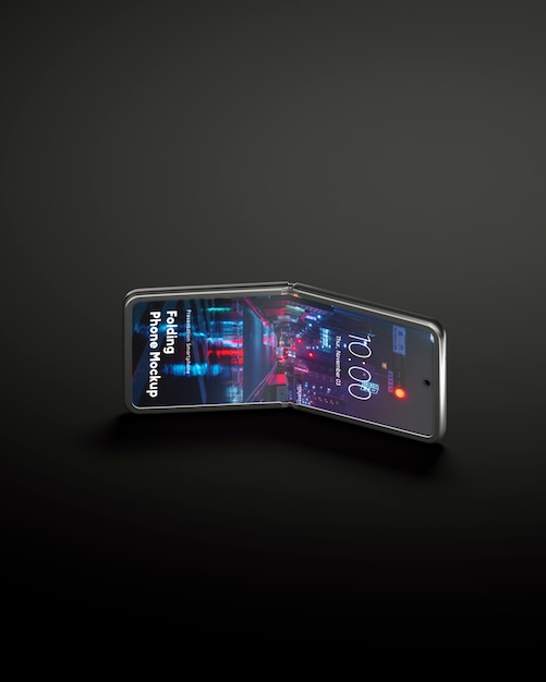 Smartphone mock-up  with flip design