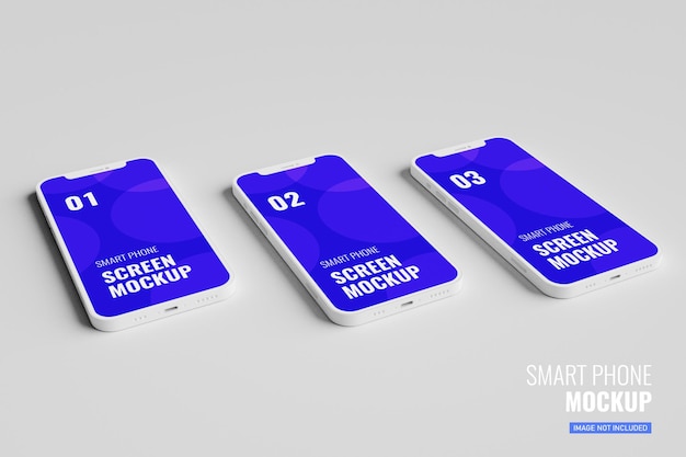 Smartphone Mockup in 3D Rendering