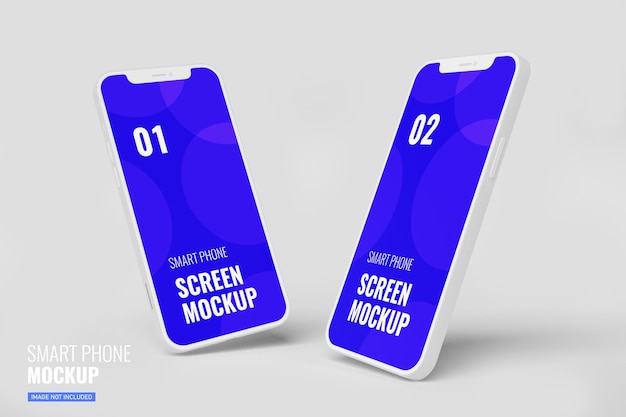 Smartphone Mockup in 3D Rendering