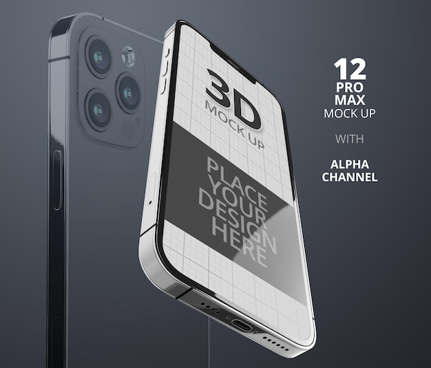 Smartphone mockup design rendering isolated 