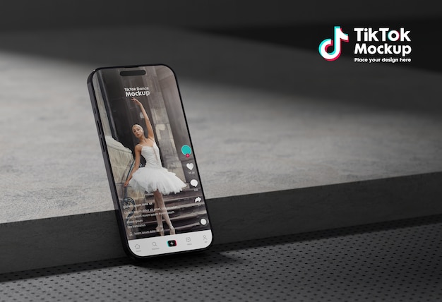 PSD smartphone mockup floating