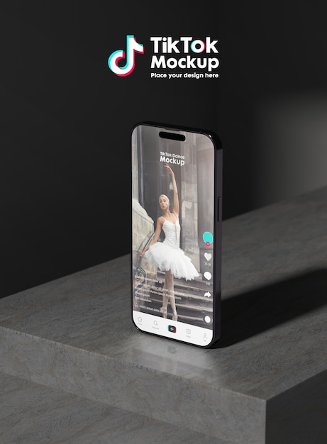 Smartphone mockup floating