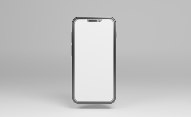 smartphone mockup from front with blank screen psd files