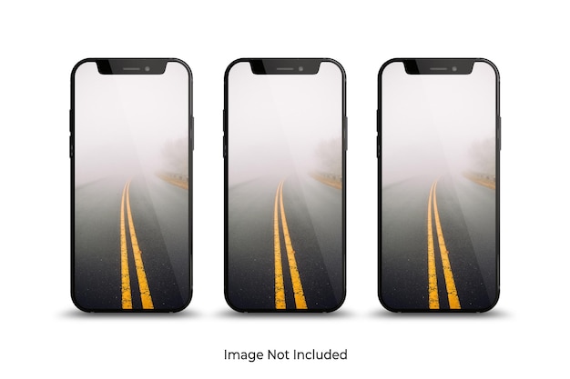 Smartphone mockup isolated design in 3d rendering