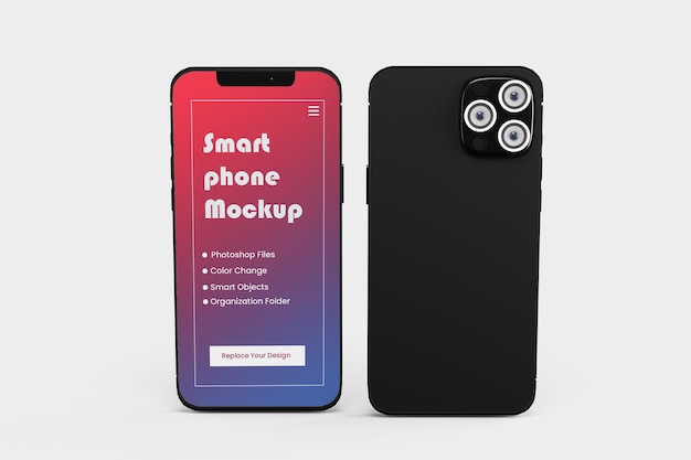 Smartphone mockup isolated 