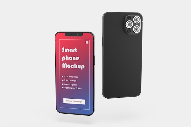 Smartphone mockup isolated 