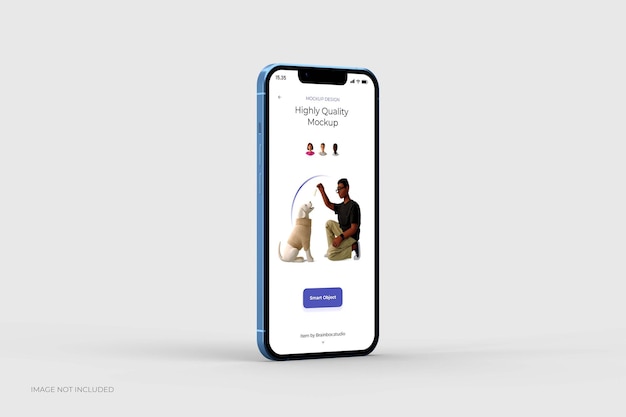 Smartphone mockup isolated