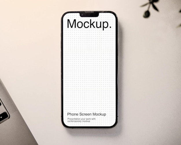 Smartphone mockup on the table