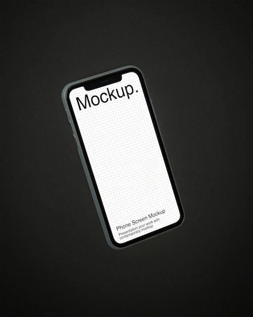 Smartphone mockup with dark background