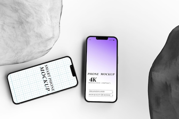 PSD smartphone mockup with screen