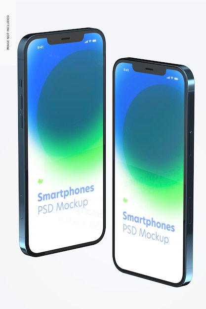 Smartphone Mockups on white