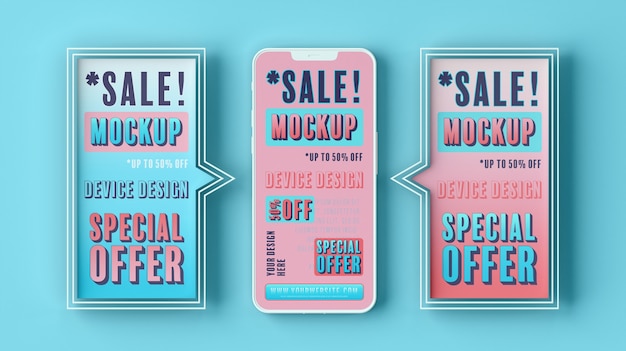 Smartphone sale mock-up