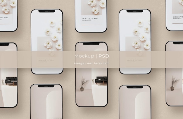 Smartphone screen mockup psd