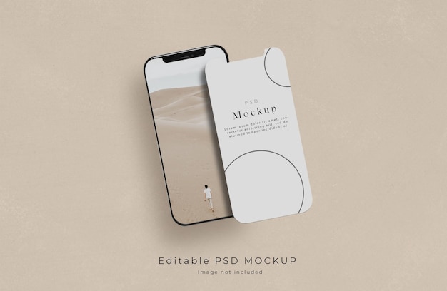 Smartphone screen mockup psd