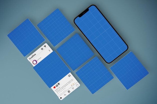 Smartphone Social Media Mockup